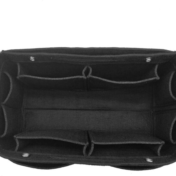 Insert/Organizer- Felt For Designer Handbags/Totes -Black Style 4 - NWT - Picture 5 of 8